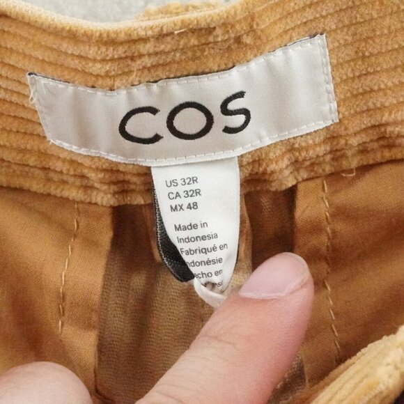 COS Corduroy Pants womens 32R Beige - Picture 3 of 10